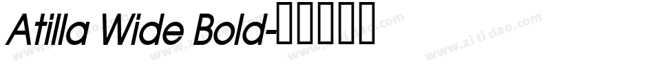 Atilla Wide Bold字体转换